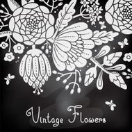 Vintage card with a blossoming branch N2