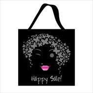Shopping butterfly woman bag design