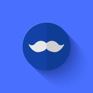 Vector modern flat blue circle icon N16