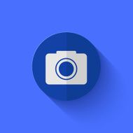 Vector modern flat blue circle icon N18