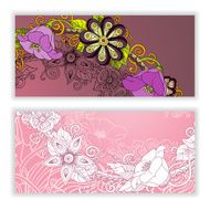 Unique pattern card set with art flowers N8