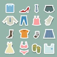 Clothing icons sticker