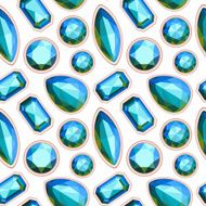blue gemstone seamless pattern