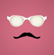 mustache and glasses vector EPS 10