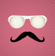 mustache and glasses vector EPS 10 N2