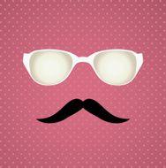 mustache and glasses vector EPS 10 N3