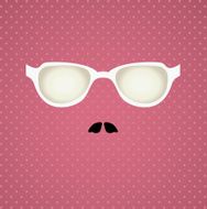 mustache and glasses vector EPS 10 N4