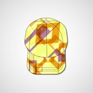 Abstract illustration on peaked cap N68