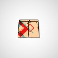 Abstract illustration on shorts N80