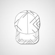 Abstract illustration on peaked cap N69