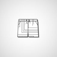 Abstract illustration on shorts N81