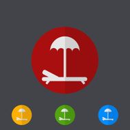 Vector modern circle icons set on gray N16