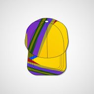 Abstract illustration on peaked cap N70