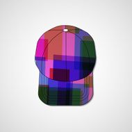 Abstract illustration on peaked cap N73