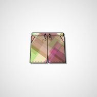 Abstract illustration on shorts N85