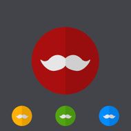 Vector modern circle icons set on gray N17