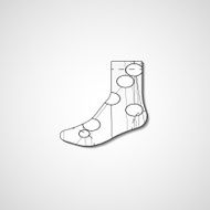 Abstract illustration on sock N153