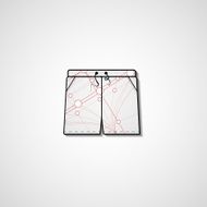 Abstract illustration on shorts N87