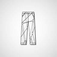 Abstract illustration on pants N151