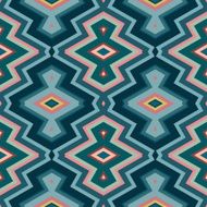 Color Abstract Retro Zigzag Vector Background