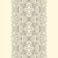 Lace fabric seamless border with abstract ornament