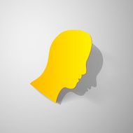 Man head paper cut