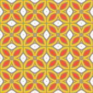 Seamless vector pattern with bold geometric shapes