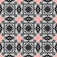 Vintage vector art deco pattern in dark colors