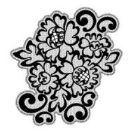 Black vector lace ornament N4