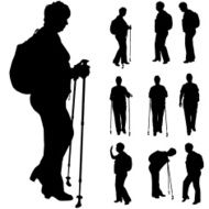 Vector Silhouette Of People N186