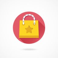 Vector Yellow Shopping Bag Icon