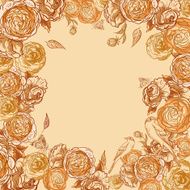 Monochrome Invitation Card Design with Flowers N3