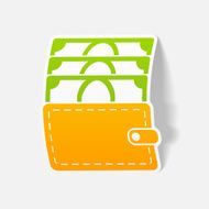 realistic design element purse money N28