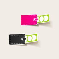 realistic design element purse money N30