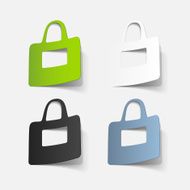 realistic design element bag N6