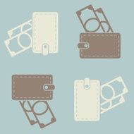 seamless background purse money N15