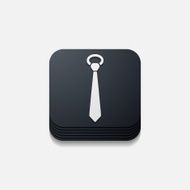 square button tie N3