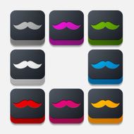 square button mustache N3