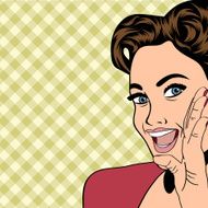 pop art retro woman in comics style N2