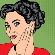 pop art retro woman in comics style N3