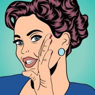 pop art retro woman in comics style N5