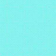 White Line Squares Seamless Pattern on blue