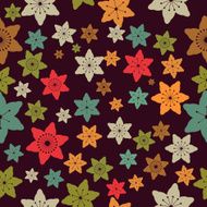 Abstract Colorful Flowers Seamless Pattern Vector N4
