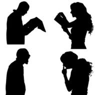 Vector Silhouette Of People N193