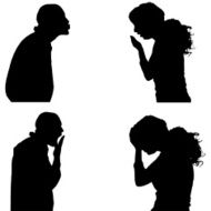 Vector Silhouette Of People N196
