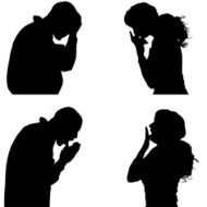 Vector Silhouette Of People N197