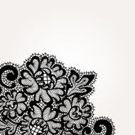 Black vector lace corner N4