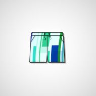 Abstract illustration on shorts N88