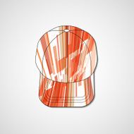 Abstract illustration on peaked cap N76