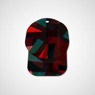 Abstract illustration on peaked cap N77
